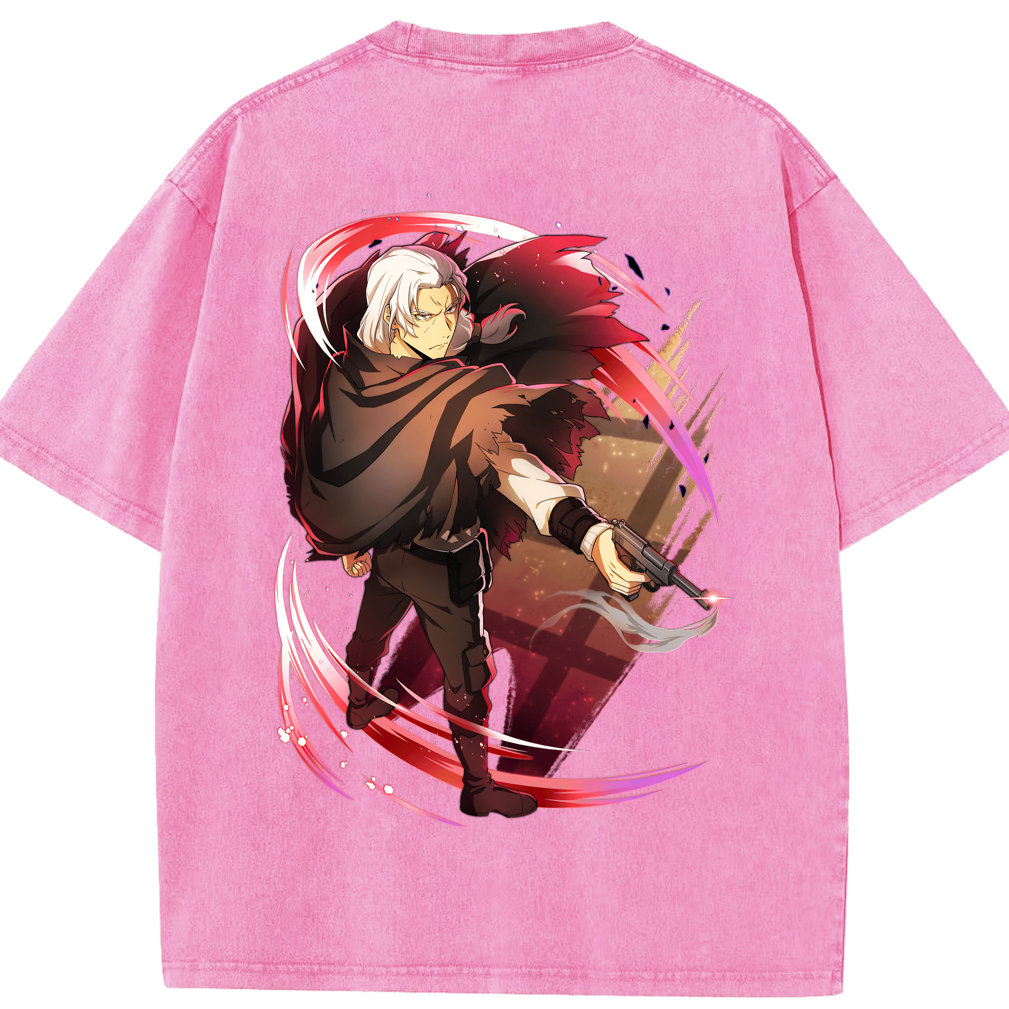 （画像用） 文豪ストレイドッグス Bungo Stray Dogs 綿100% ヴィンテージ風 半袖Tシャツ（背面プリント）